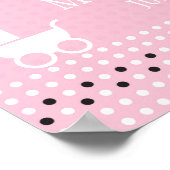 Poster de bienvenue baby shower avec poussette pou (Coin)