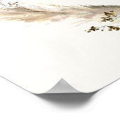 Poster de bienvenue Boho Pampas Grass séché Bouque (Coin)