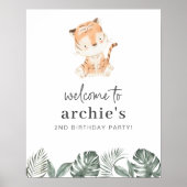 Poster de bienvenue d'anniversaire de Tiger Green (Devant)