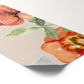 Poster de bienvenue d'anniversaire fleur sauvage (Coin)