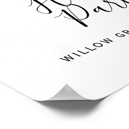 Poster de bienvenue de Blush & Gold Hen (Coin)