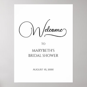 Poster de bienvenue de Fête des mariées de script