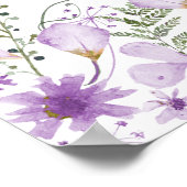 Poster de bienvenue de Fête des mariées Fleur sauv (Coin)