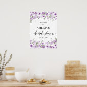 Poster de bienvenue de Fête des mariées Fleur sauv (Cuisine)