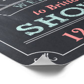 Poster de bienvenue de la douche Chalkboard (Coin)