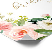 Poster de bienvenue de la Fête des mariées florale (Coin)