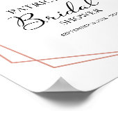 Poster de bienvenue de la Fête des mariées géométr (Coin)