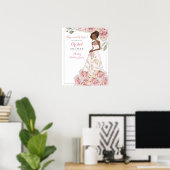 Poster de bienvenue de la Fête des mariées Rose Ro (Bureau à domicile)