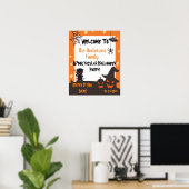 Poster de bienvenue de la fête d'Halloween éffraya (Bureau à domicile)