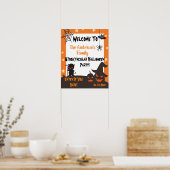 Poster de bienvenue de la fête d'Halloween éffraya (Cuisine)