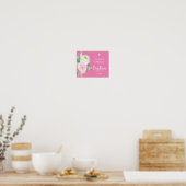 Poster de bienvenue de la fille rose (Cuisine)
