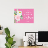 Poster de bienvenue de la fille rose (Bureau à domicile)
