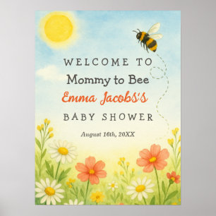 Poster de bienvenue de maman to bee Baby shower