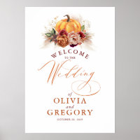 Poster de bienvenue des fleurs de rouille et Maria
