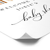 Poster de bienvenue du Baby shower Arc-en-ciel Boh (Coin)