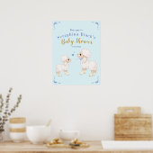 Poster de bienvenue du Baby shower d'agneau de gar (Cuisine)