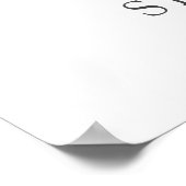 Poster de bienvenue du Baby shower de cigogne blan (Coin)