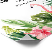 Poster de bienvenue du Baby shower de Flamant rose (Coin)