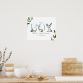 Poster de bienvenue du Baby shower de lapin lapin  (Cuisine)