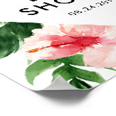 Poster de bienvenue du Baby shower des Feuilles tr (Coin)