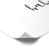 Poster de bienvenue du Baby shower Feuille tropica (Coin)