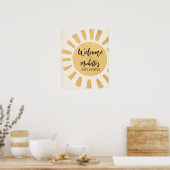 Poster de bienvenue du Baby shower Sunshine (Cuisine)