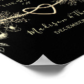 Poster de bienvenue du Mariage Black Gold (Coin)