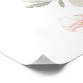 Poster de bienvenue du Mariage bohème tropical (Coin)