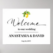 Poster de bienvenue du Mariage citron (Devant)