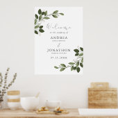 Poster de bienvenue du Mariage de Blushing Sprigs (Cuisine)