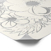 Poster de bienvenue du Mariage de fleurs bleu Dust (Coin)