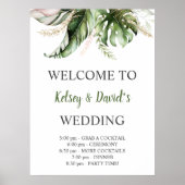 Poster de bienvenue du Mariage de la verdure rose  (Devant)