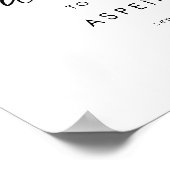 Poster de bienvenue du Mariage de script moderne (Coin)