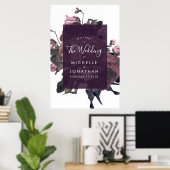 Poster de bienvenue du Mariage d'Imaginaire violet (Bureau à domicile)