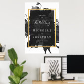 Poster de bienvenue du Mariage du Bouquet Black Go (Bureau à domicile)