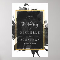 Poster de bienvenue du Mariage du Bouquet Black Go