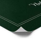 Poster de bienvenue du Mariage Emerald Green (Coin)