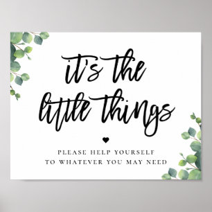 Poster de bienvenue du Mariage Eucalyptus Feuille