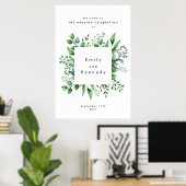 Poster de bienvenue du Mariage Plante de la verdur (Bureau à domicile)