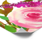 Poster de bienvenue du Mariage rose Fuchsia (Coin)