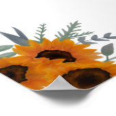 Poster de bienvenue Mariage Sunflower Greenery (Coin)