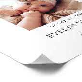 Poster de bienvenue minimaliste Baptême (Coin)