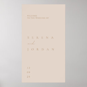 Poster de bienvenue minimaliste simple et élégant