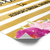 Poster de bienvenue Pink Flowers Imprimer (Coin)