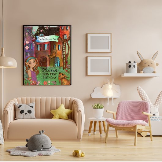 Poster de bienvenue pour la fée de bois magique 1e