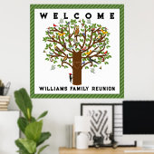 Poster de bienvenue pour la réunion familiale (Bureau à domicile)