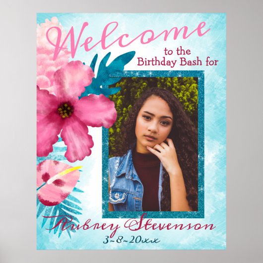 Poster de bienvenue pour l'anniversaire de l'Aqua  (Devant)