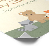 Poster de bienvenue pour le Baby shower animal de (Coin)