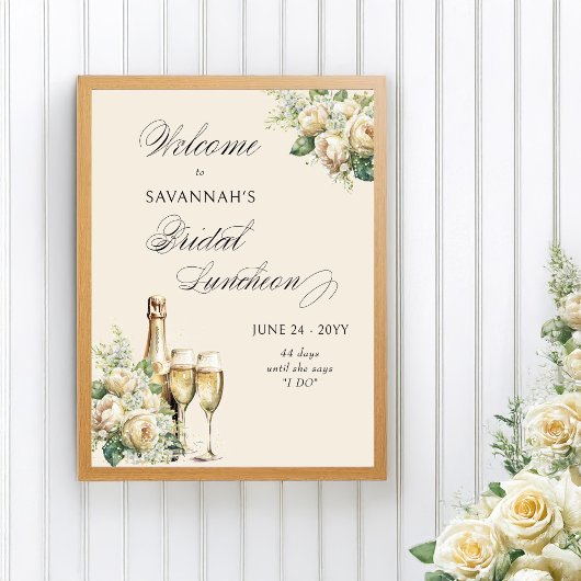 Poster de bienvenue pour le déjeuner de mariage Ro