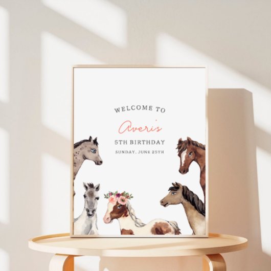 Poster de bienvenue pour les enfants du Cheval